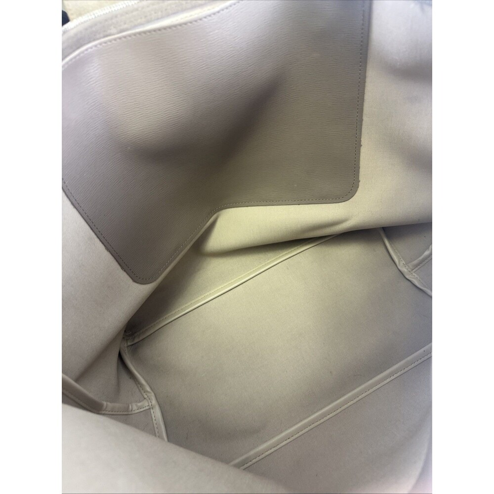 Longchamp Le Pliage City Tote Bag Taupe Leather Coated Canvas Zip Large Flap - Picture 14 of 16